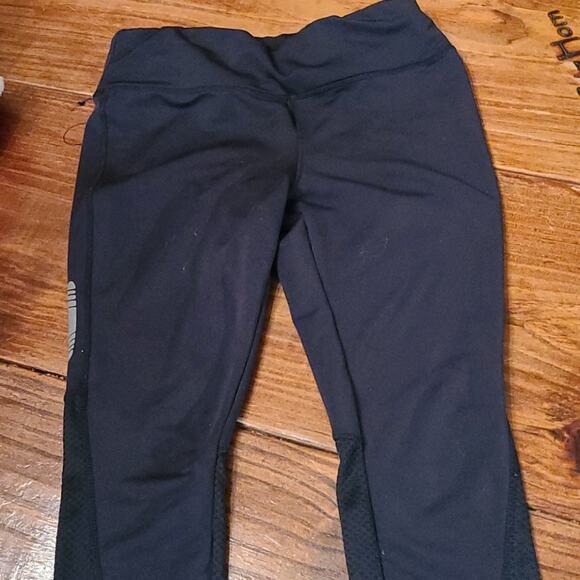 bcg Leggings Black Cropped Workout Inside Pocket Sz XS - Picture 1 of 5